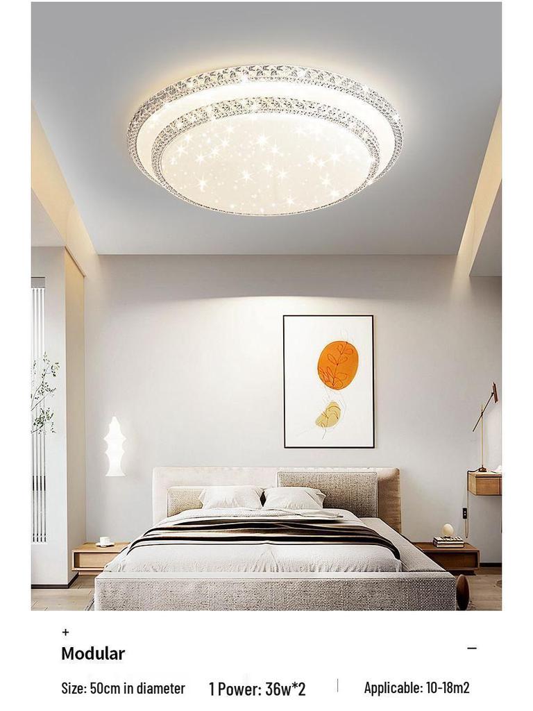 Ultra-bright Modern LED Crystal Ceiling Light for Bedroom and Living Room