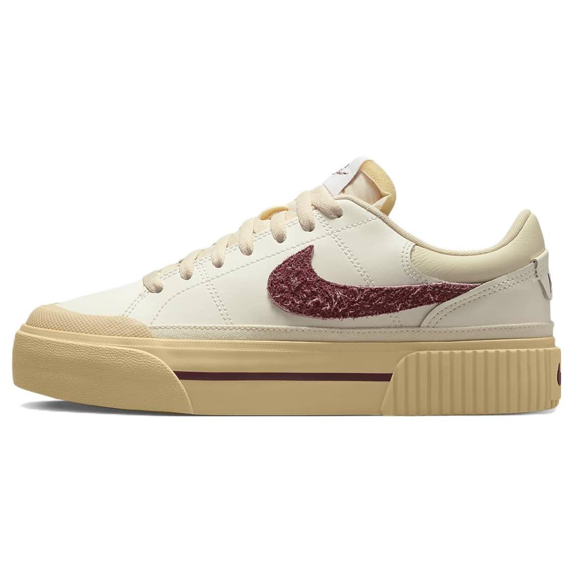 (WMNS) Nike Court Legacy Lift Sail Dark Beetroot Women s DZ4766-133 EU 37.5