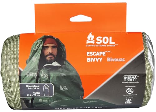 

[Official Japanese Product] SOL New Escape Vivi OD Green Breathable Sleeping Bag for Disaster Preparedness, Bivouac, and Emergency Supplies, Vivisac 1
