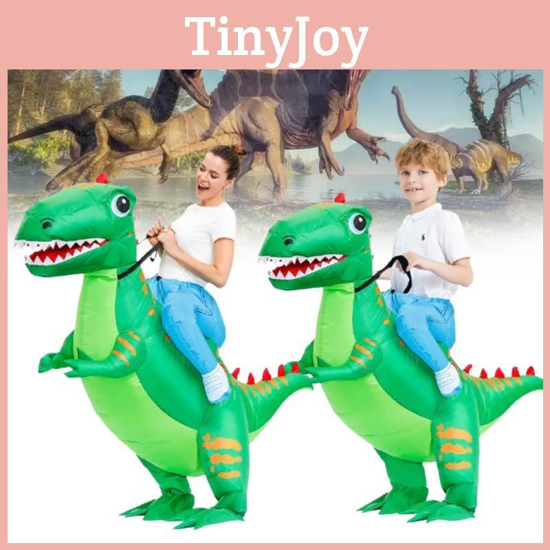 Inflatable Dinosaur Green Costume Adults Child Christmas Halloween Up Dress