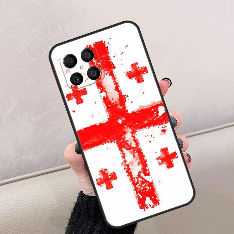 Georgia Grunge Flag For Honor Magic 7 6 5 8 Pro Case For Honor 200 Lite 400 70 50 X8c X8b X9a X9b X9c X9d Win RT