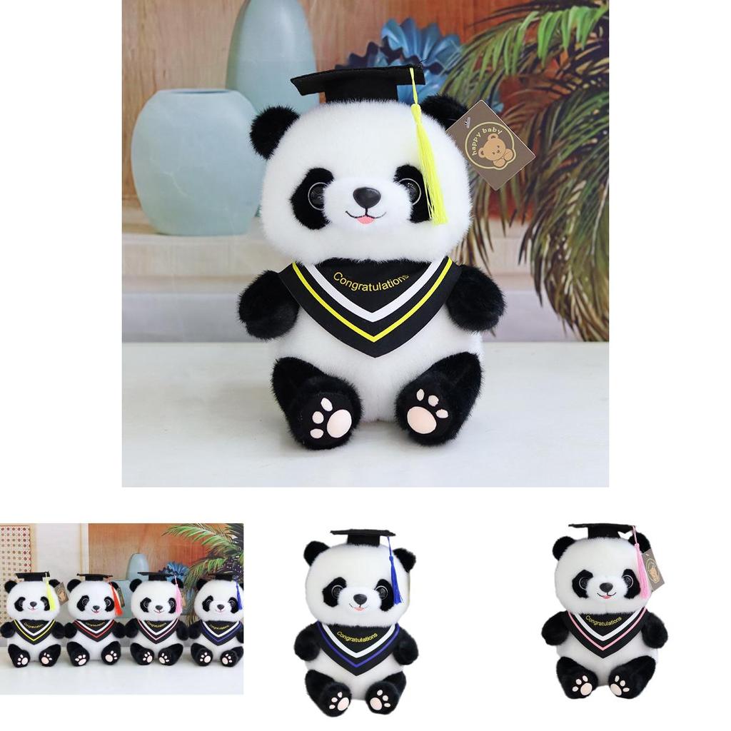Charmantes Absolventen-Panda-Stofftier Niedliches Kuscheltier Mit Anpassbarem Logo