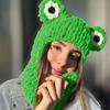 Girls Cat Ear Hat Y2K Knitted Hat Cute Cat Ear Gifts Warm Hat Adult Children Knitted Chenille Yarn Halloween Photo Props