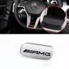 Car Steering Wheel Interior Badge Emblem Stickers For Mercedes Benz AMG W222 W223 W251 W464 GLE W206 W204 W205 W212 W213 W221