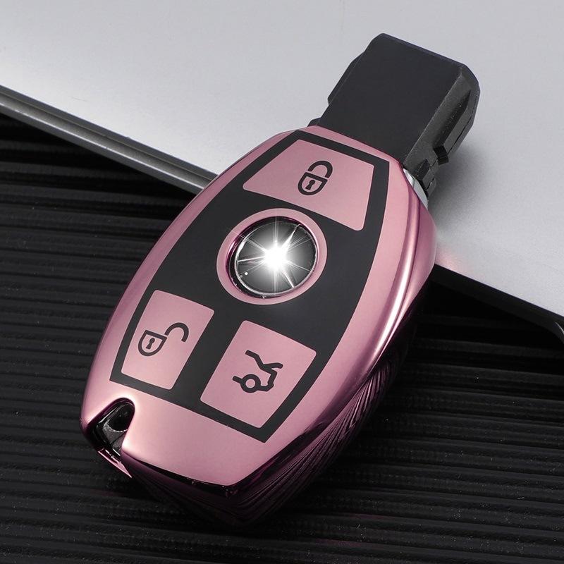 Suitable for Mercedes-Benz A-class Key Cover, C-class S-class B-class GLC/CLS/SLC/GLE/GLC Case All-inclusive Key Chain