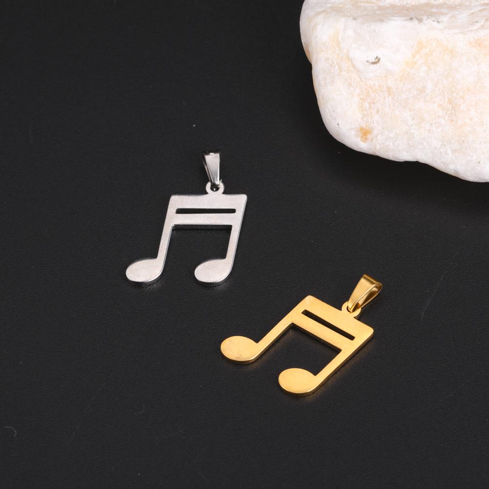 My Shape 5 pcs Musical Note Charms DIY Necklaces Bracelets Earring Music Pendants Stainless Steel Jewelry Making DIY Accessories