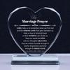 Wedding Gifts for Couples 2024, Wedding Gifts Marriage Prayer Plaque, Unique K9 Crystal with Inspiring Quotes, Anniversary Wedding Gifts for Couples,