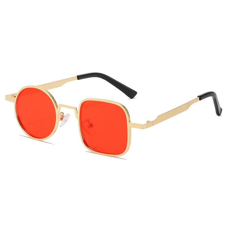 Vintage Metal Frame Square Sunglasses Women Men Round Sun Glasses Female Oval Eyewear Oculos De Sol for Male Female Eyeglasses