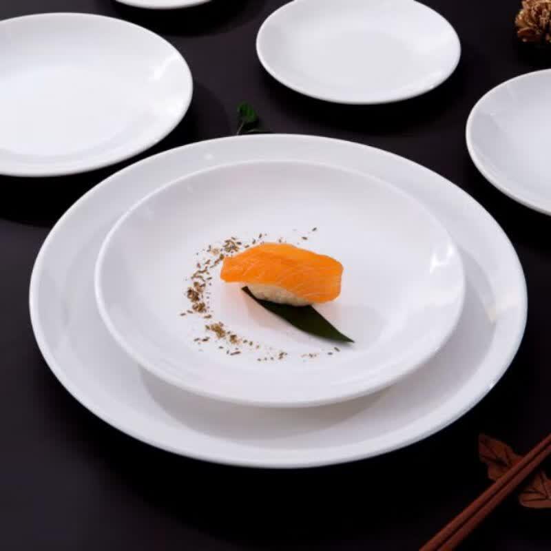 Commercial White Melamine Shallow Plate 10 inch (20-pack)