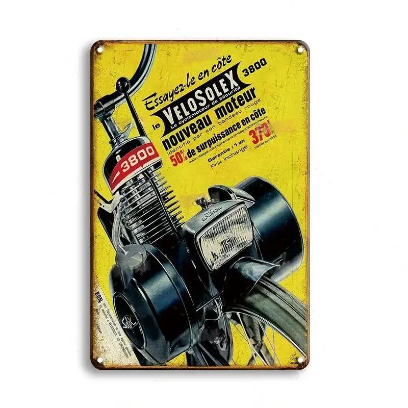 Vintage Motocykl Dekorativní Kovová Deska Plakát Rezavá Ošuntělá Plechová Značka Garáž Bar Nástěnná Dekorace Řemesla Plaketa Plechové Značky