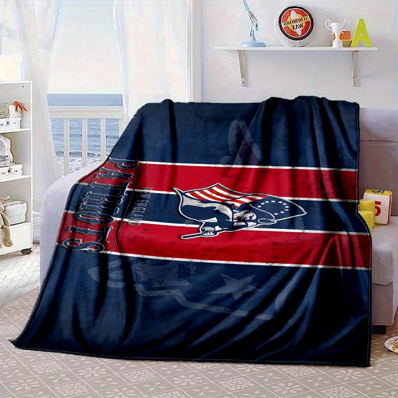Patriots Team Spirit Portable Blanket/Soft Blanket Bedding Blanket Suitable for Travel Camping Living Rooms Offices Sofas Fan Gifts