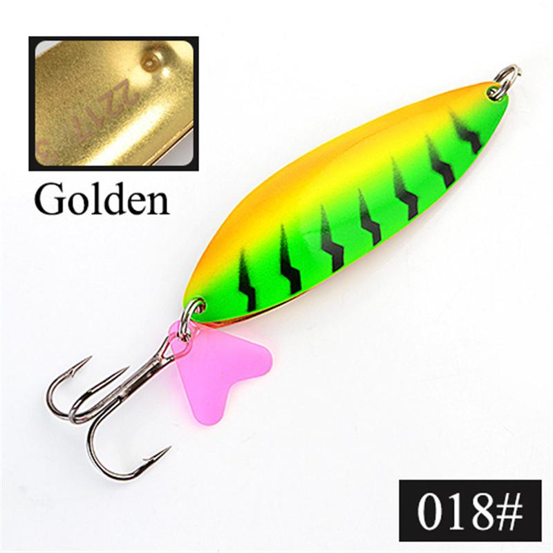 FTK 1PC 8 Colors Spoon Fishing Lure 30g/32g/40g with Treble Hook Bass CrankBait Spoon Crank Bait