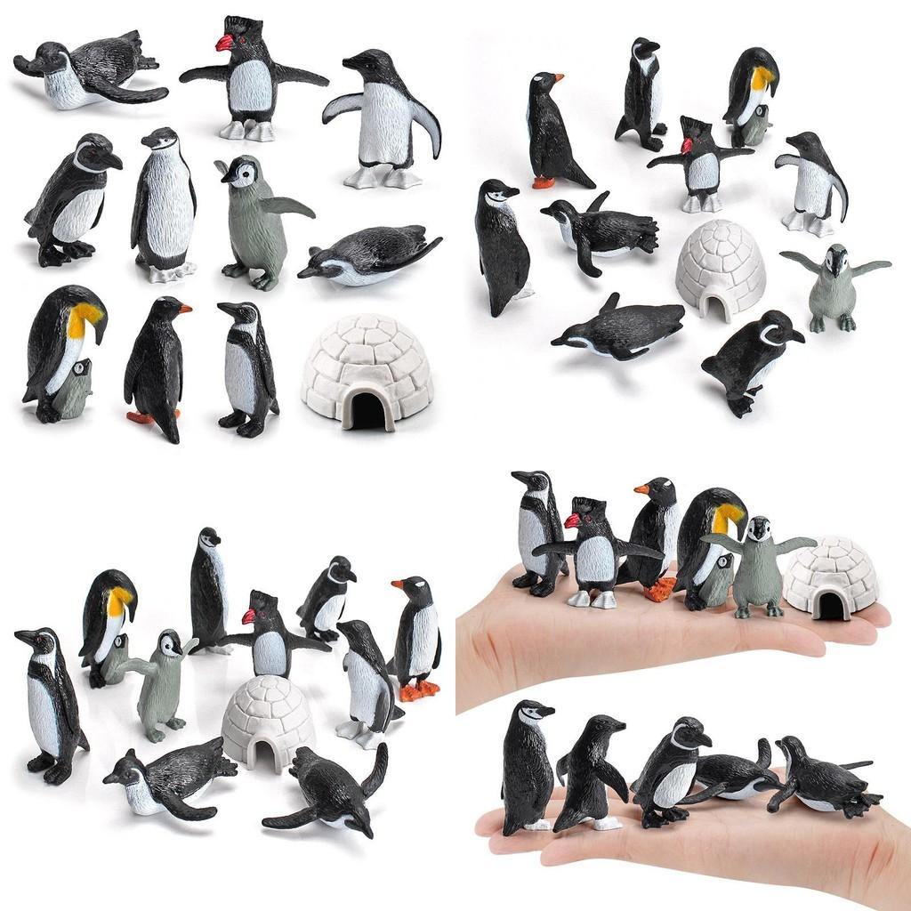 Miniatur-Pinguin-Modellset, PVC-Sammelfiguren für arktische Dekoration
