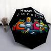 1 PC Automatic Folding Umbrella - Among Us Custom Name Pattern, Portable & Foldable Design with 8 Ribs, Christmas Birthday Gifts