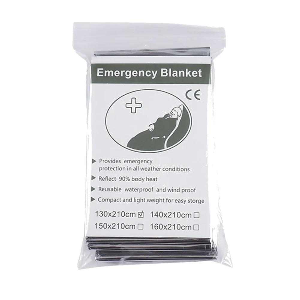 

1-10PCS Emergency Blanket Outdoor Survive Aid Military Rescue Kit Windproof Waterproof Foil Thermal Blanket for Camping