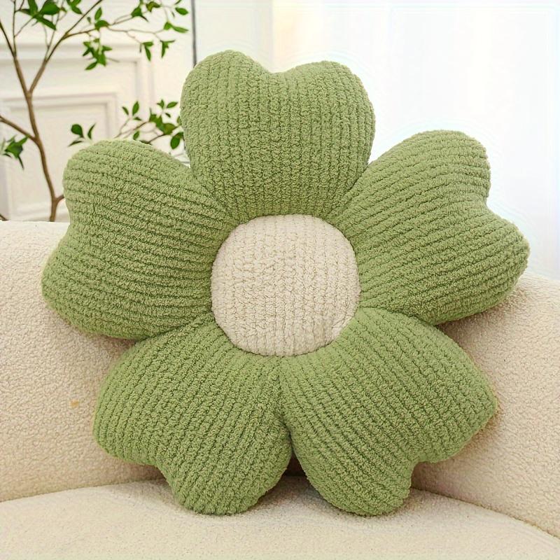 1pc Floral Knit Seat Cushion - Soft Breathable Five-Petal Flower Design, Washable Home Decor for Sofa, Dining Chair, or Table, Mixed Colors