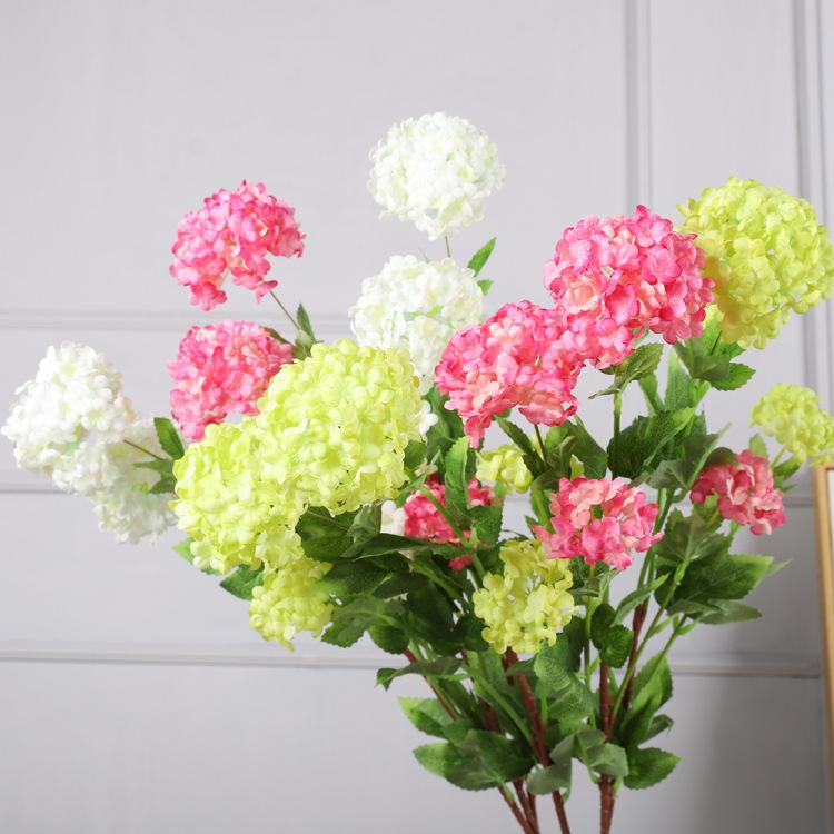 Pastoral Hydrangea Simulation, Decorative Wedding Fake Flower Ornament Head Hydrangea