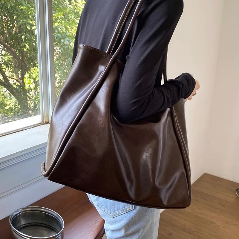 Tote Bag Women's Handheld Large Bag, Casual and Unique Design, Versatile and Large Capacity Single Shoulder Underarm Bag, Korean Edition Bag