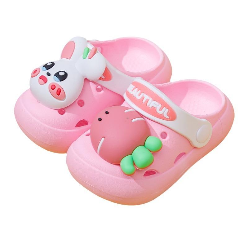 Summer non-slip children's slippers cartoon bunny closed-toe sandals baby clogs boys' and girls' sandals