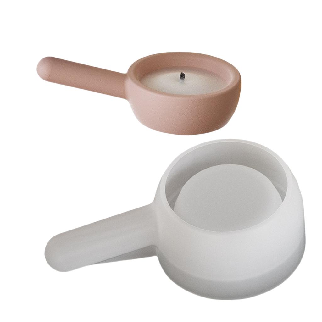 Högkvalitativ silikonform för att skapa unika ljusstakar med handtag för DIY-entusiaster och heminredningsdesigners