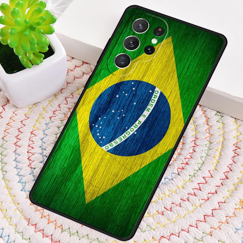 Brazil Flag Phone Case for Samsung Galaxy Note 10 Pro S26 Ultra S23 S24 FE S25 S21 S22 PLUS Shockproof Cove