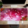 1pc Large Gaming Mouse Pad, UV Reactive Non-Slip Desk Mat, Washable PolyesterLove, Roses, HeartsComputer Pad with Vibrant Game Machine Print