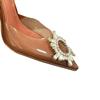 Pointed transparent sandals Annina Muabbi new rhinestone sun buckle sexy bag head high heel women