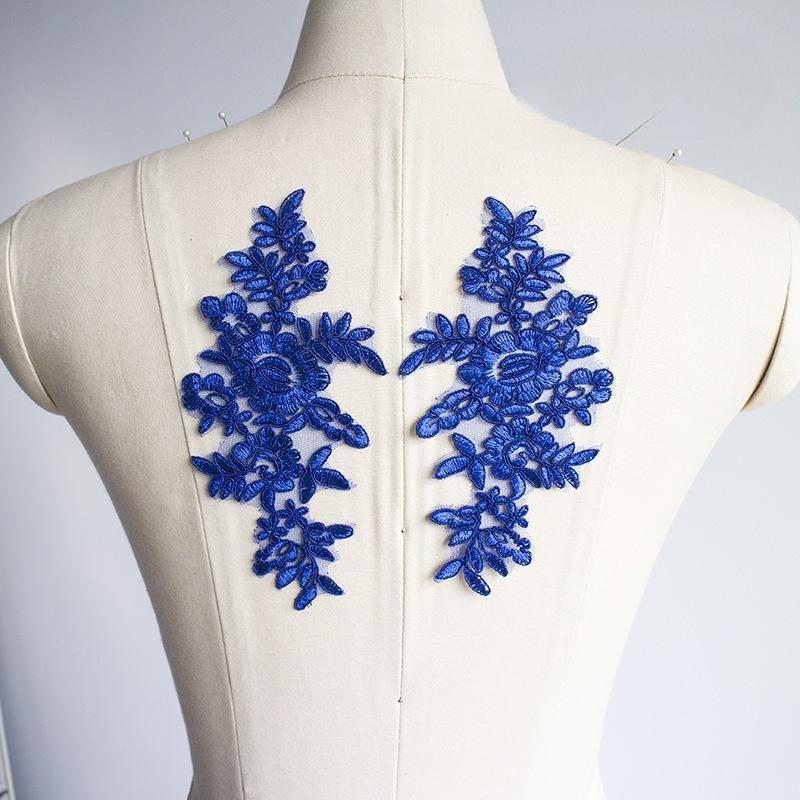 White Flower Piece Lace Flower Cloth Sticker Fabric Car Bone Wedding Dress Accessories Material Embroidery Flower Patch Lace Headdress