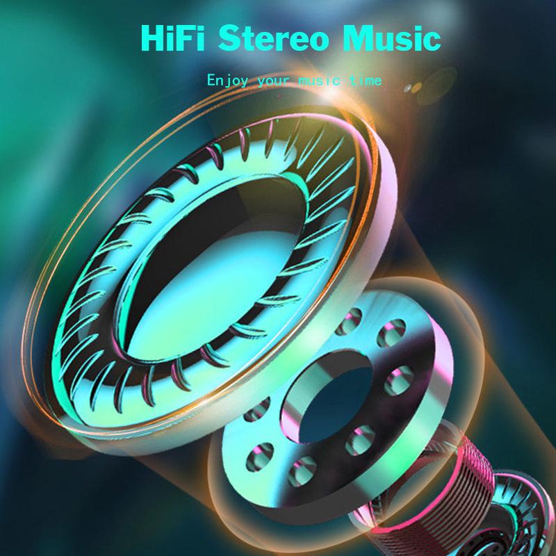 אוזניות גיימינג אלחוטיות עם השהיה נמוכה, אוזניות עם תצוגה דיגיטלית, מוזיקת סטריאו HiFi עם מיקרופון HD, ביטול רעשים, אוזניות עמידות למים