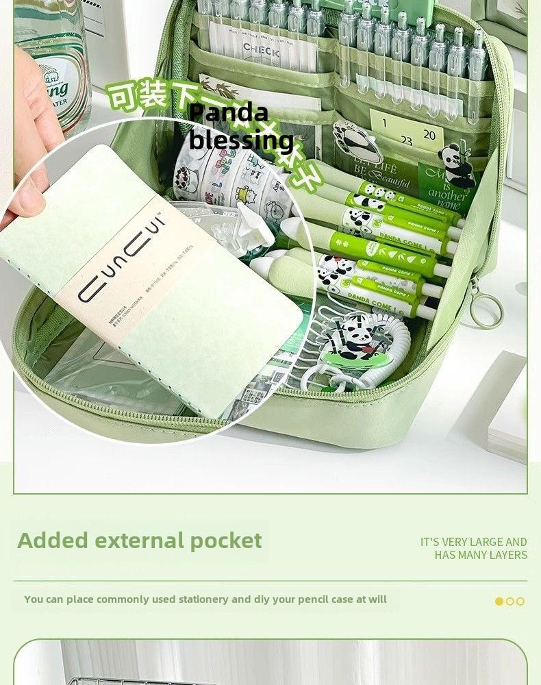 High-Capacity 12-Layer Pencil Case for Girls - Ideal for Junior & Senior High School Students