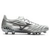 Mizuno Morelia Neo Kangaroo Leather Non-Slip Durable Artificial Grass Soccer Shoes Silver Men Soccer Shoes P1GA218003