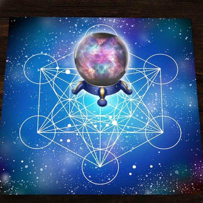 23x23In Flannel Tarot Tablecloth Rune Divination Altar Tarot Patch Table Covers For Magician Daily Board Game Card Pad