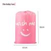 Large Waterproof Smiley Print Laundry Bag - Oxford Cloth, Drawstring Closure for Travel