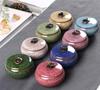 Chinesische Retro Eisriss Teedosen Keramik Blech Aufbewahrungsbehälter Antike Bunte Teedose Teezubehör Set