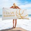 Basketball Beach Towels Microfiber Absorbent Bath Towel Outdoor Travel Sport Beach Towel for Adult Kids Quick Dry Swimming Cover