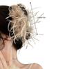 Hair Claw Clip Feather Theme Hair Claw Clamp Lovely 1920s Hair Holder Barrettes Strong Hold Hairpin for Girls