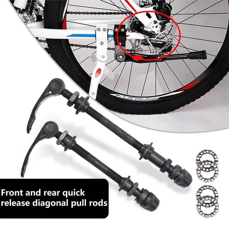 1 Set MTBs Bike Axles Front Rear Quick Release Skewers Tools With 25mm 1/4 Hub Bearings For 6 7 8 Speed Universal Bicycle Parts