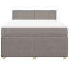 Box Spring Bed with Mattress Taupe 160 X 200 Cm Fabric