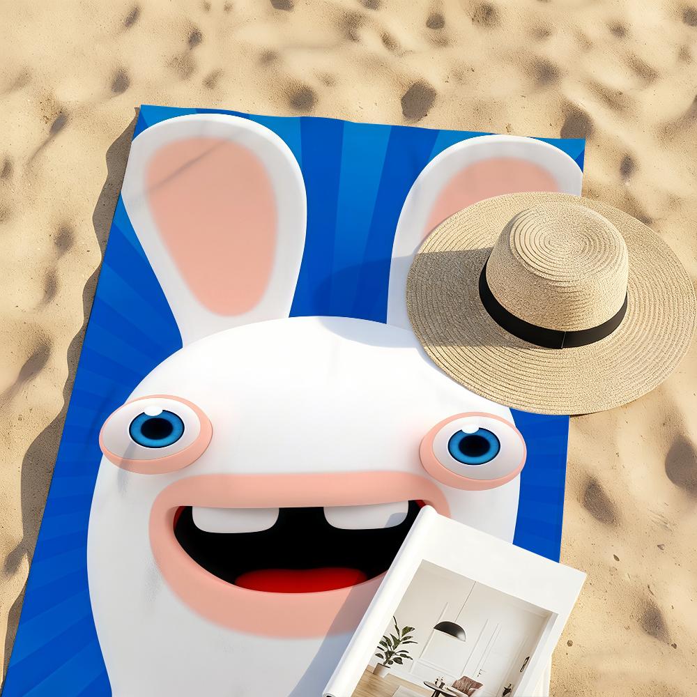 R-Raving Rabbids Towel Quick Drying Beach Towels Are Suitable For Swimming Pools Camping Yoga And The Gym