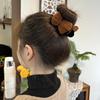 Delicato fermaglio per capelli con fiocco in velluto Fermaglio per capelli grande premium Fermaglio per capelli con perla francese sul retro