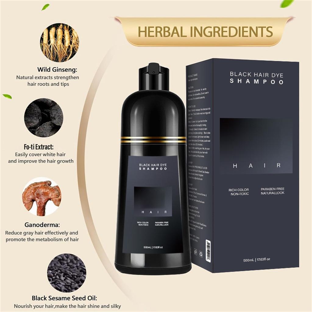 Dyestuff Shampoo Šampón Jemný a rýchlo farbiaci nedráždivé farbenie (čierna/hnedá/svetlohnedá/červená/fialová)
