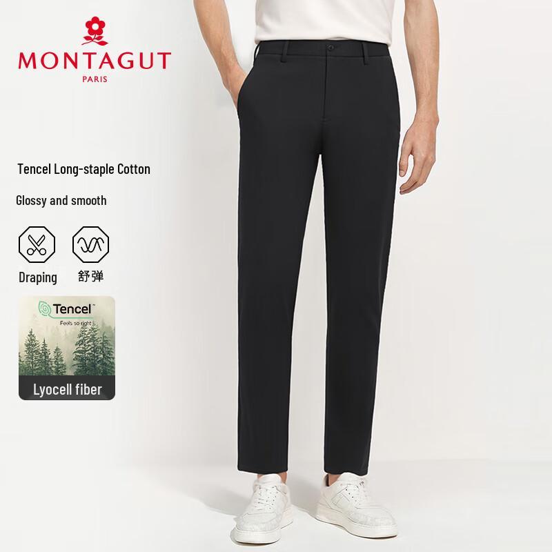 MONTAGUT Men s Straight-Fit Casual Trousers 40