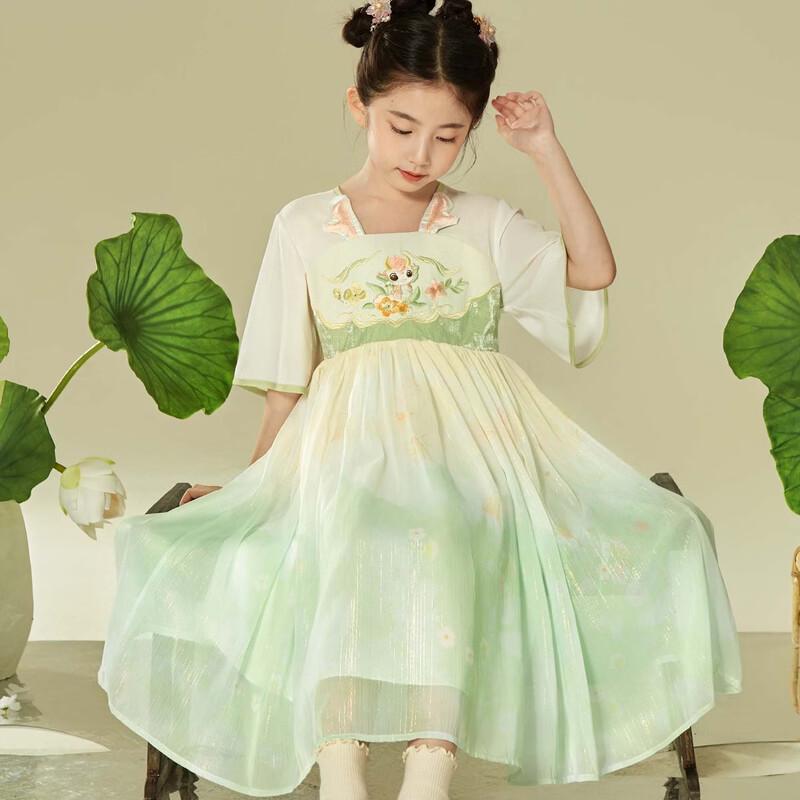 Xiaohu Patty Mythical Dragon Hanfu Dress 120 зелёный