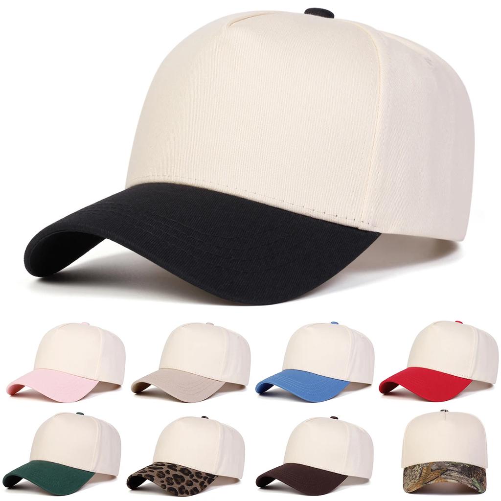 Berretti da Baseball Unisex a Pannello Colorato Bloccato Primavera Autunno Outdoor Regolabili Cappelli Casual Cappello Parasole Cappellino Sportivo