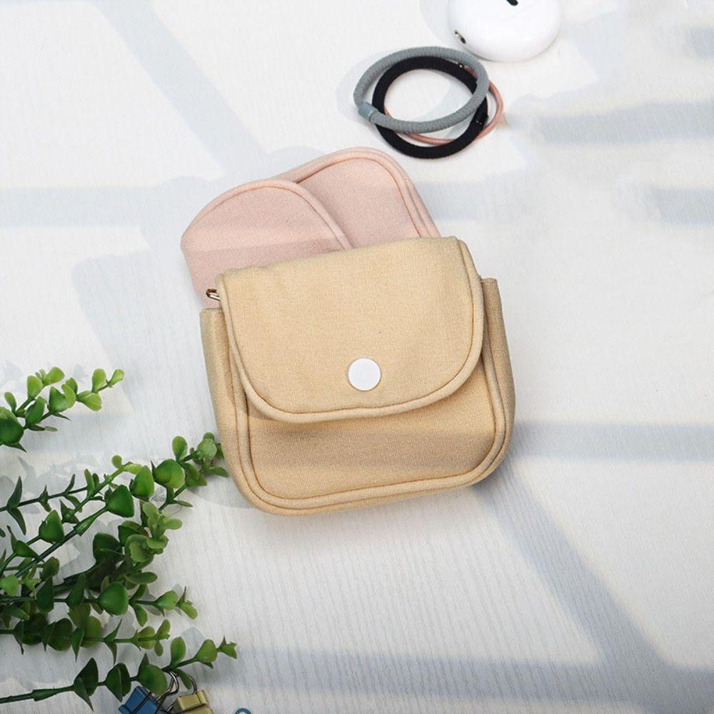 Canvas Mini Portable Coin Purse Card Organizer Portable Card Holder  Card Holder Bag