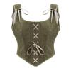 Vestă Verde Victoriană Vintage Femei Fermoar Lateral & Șireturi Frontale Maieu Corset Punk Goth Îmbrăcăminte Corset Sexy Feminino