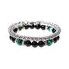 Jbans Classic Twichain 229 Green Tiger 547 Bracelet Set (C1901-Se124Bk)