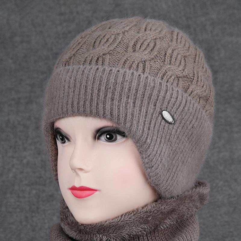 Pălărie Femei Iarnă Bunica Vârstnică Îngrămădită Groasă Caldă Protecție Urechi Pălărie Lână Iepure Mamă Vârstnică de Vârstă Mijlocie Pălărie Bumbac Rece