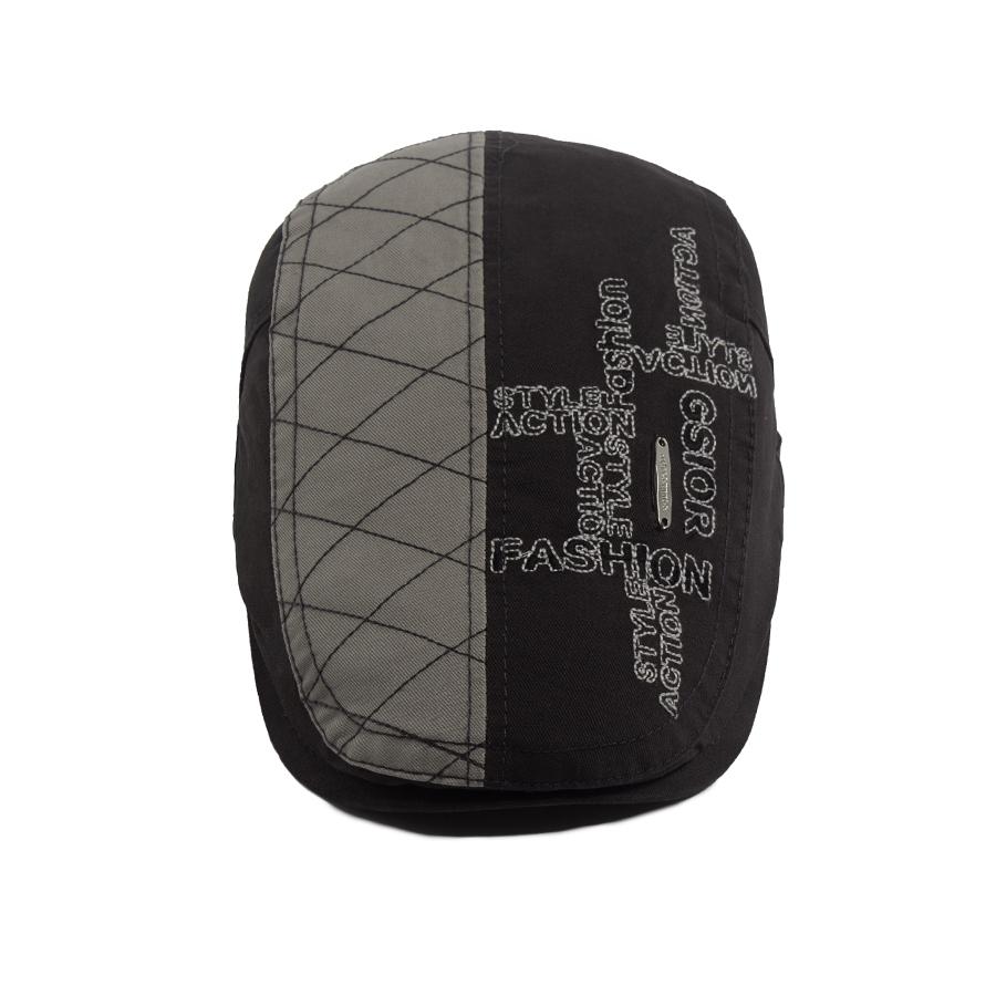 Letter Label Men Berets Fashion Embroidery Vintage Newsboy Cap Spring Autumn Flat Caps For Male Casual Outdoor Women Sun Hat