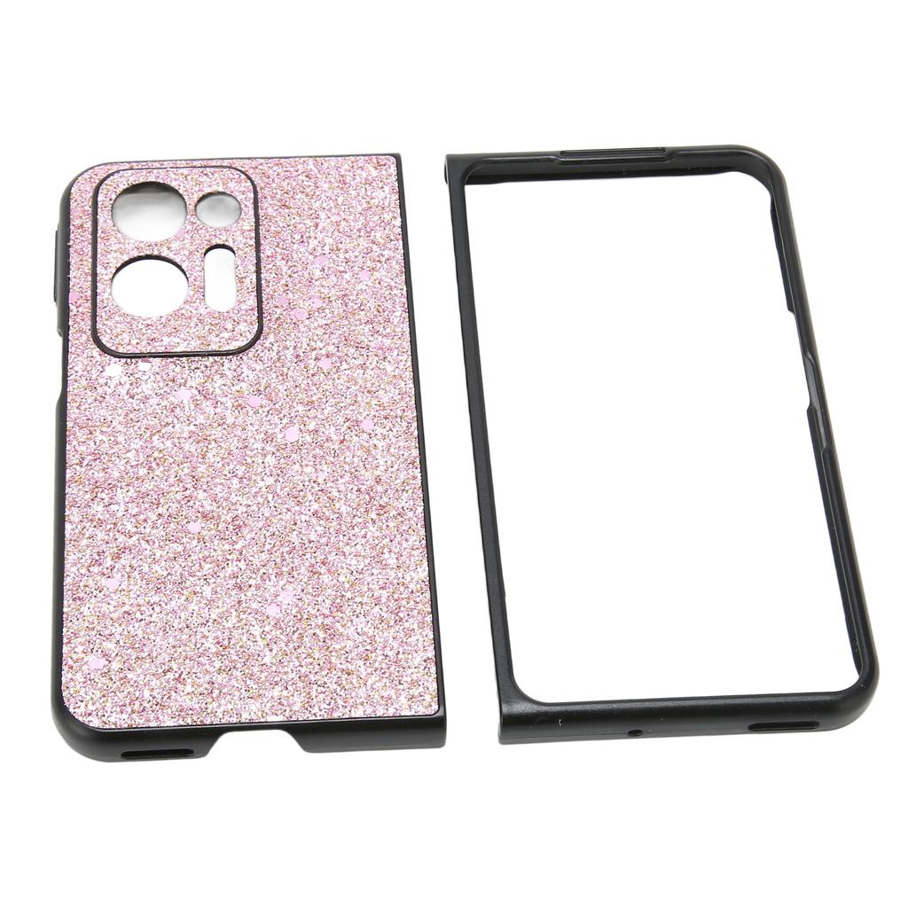Schutzhülle Kristallhülle Sturzsicher Stoßfest Handyhülle für Oppo Find N2 Pink Glitzer